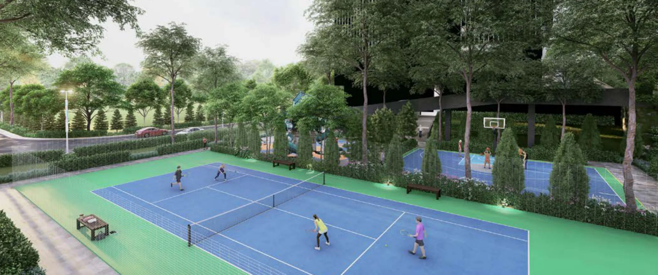 Tennis and half basketball courts, LG5